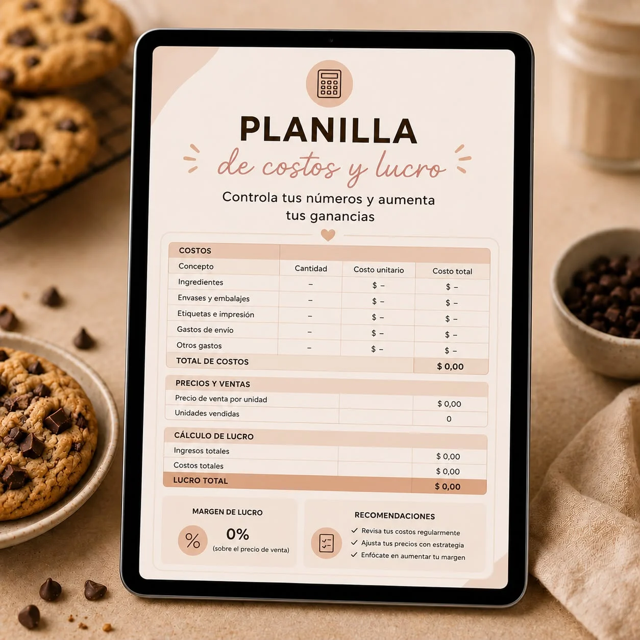 Planilla de Costos y Ganancias